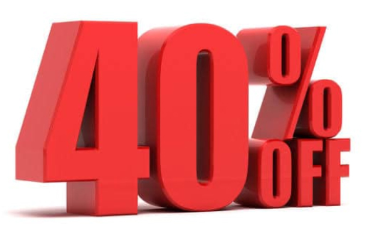 40% off